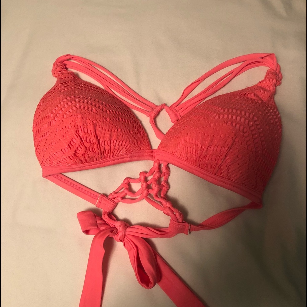 pink bikini top